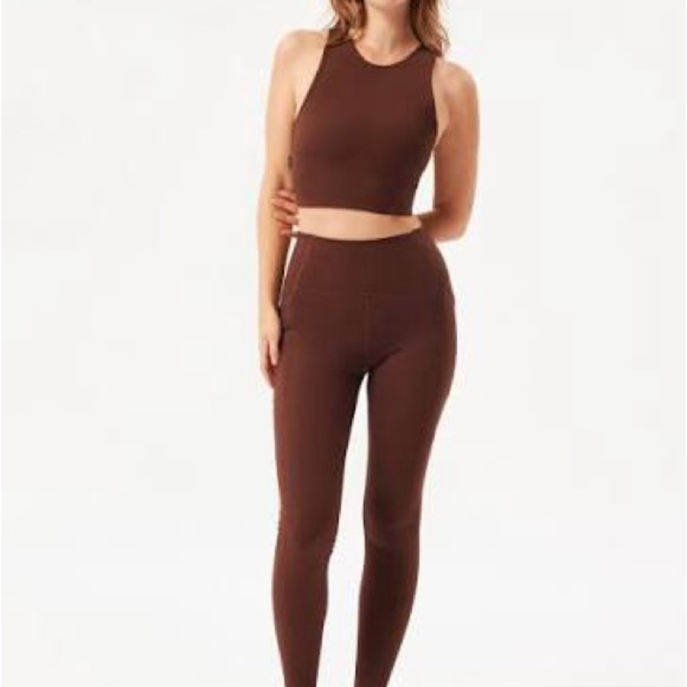 Girlfriend Collective Brown Leggings Set